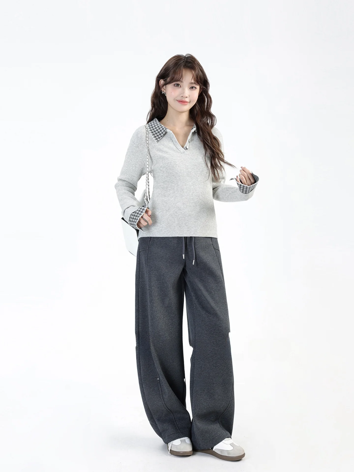

Casual Korean Sle Slim Fit Ne Knitted Sweater Soft Long Sve Breathable Daily Wear Color Autumn Winter New