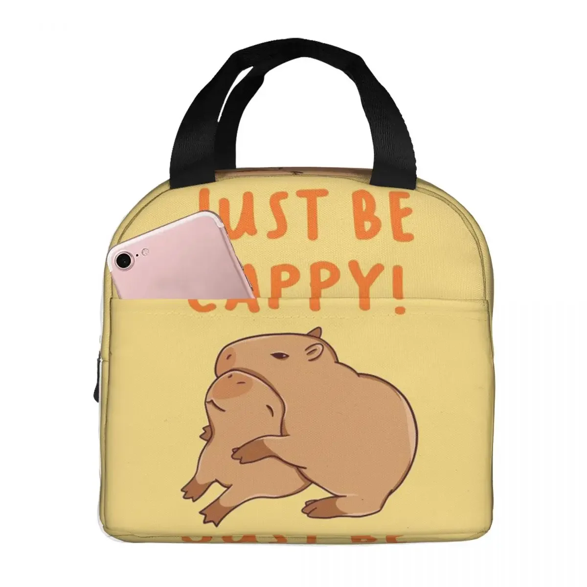 

Термосумка для обедов Just Be Cappy And Hug A Capybara для детей, школьный термоконтейнер для еды, портативный ланч-бокс