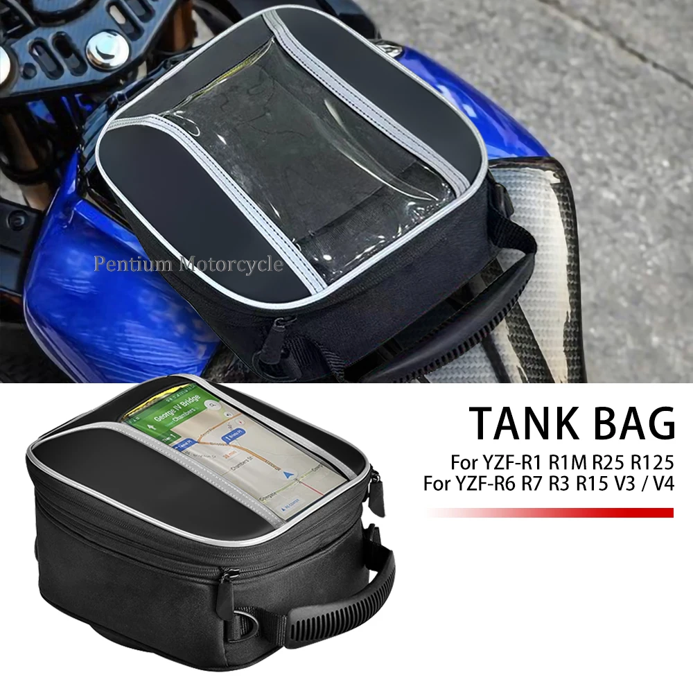 

For YAMAHA YZF-R7 R6 R1 R1M R25 R3 R125 R15 V3 R15 V4 Fuel Tank Bag Luggage Storage Bags Navigation Bag ﻿