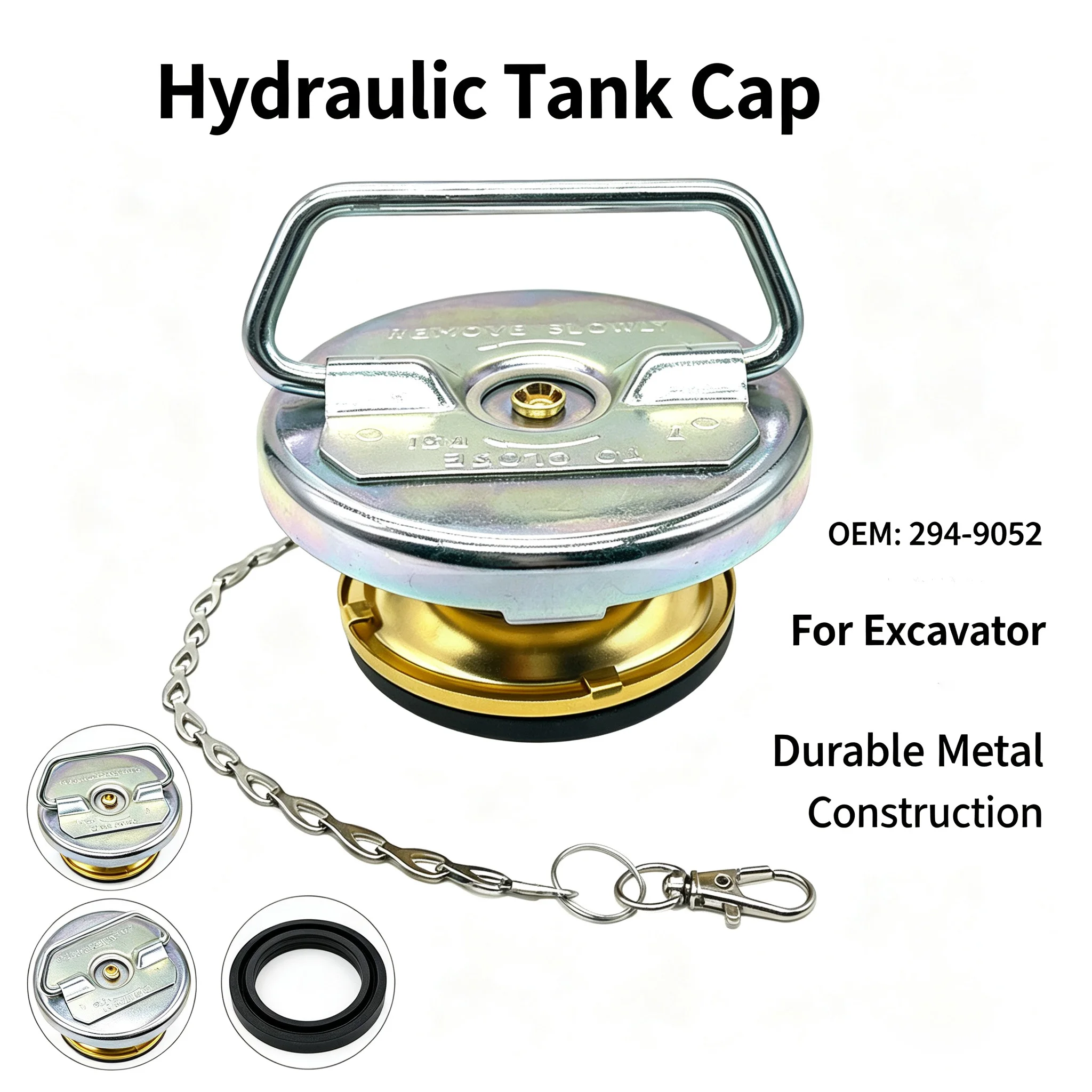 2949052 Hydraulic Tank Cap Compatible with Equipment Used in Infrastructure Development and Earthworks Projects