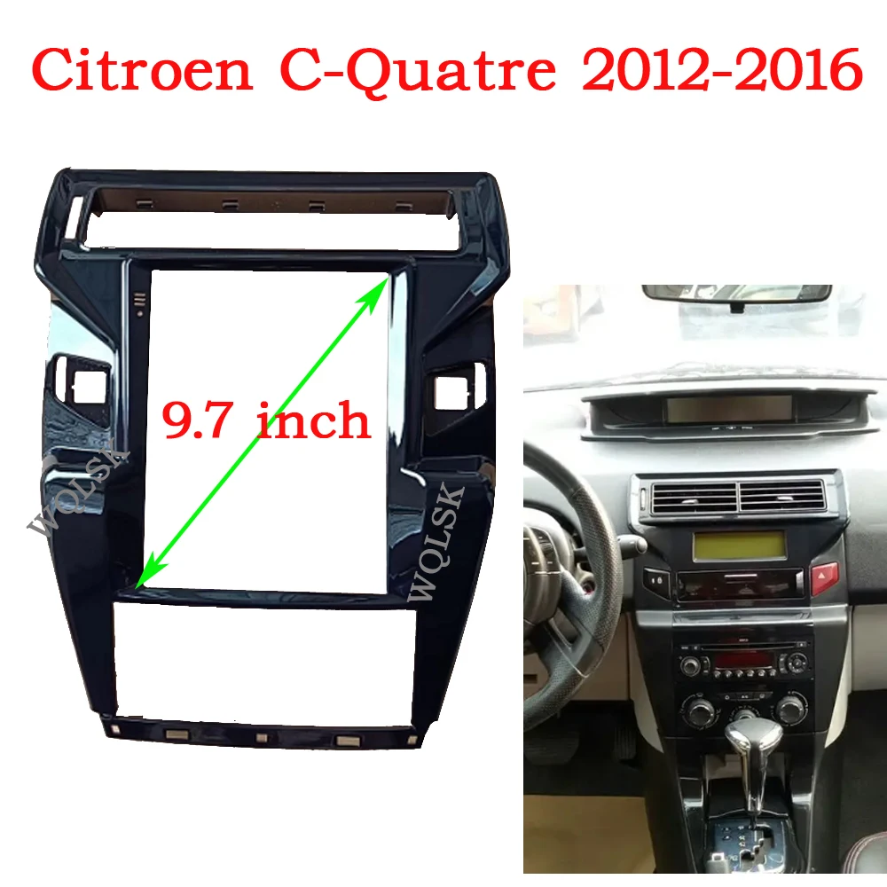 

9.7 Inch Vehicle frame radio navigator for Citroen C-Quatre 2012-2016 Audio Dashboard Frame Dashboard Mount Kit