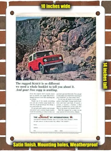 METAL SIGN - 1964 International Scout the Rugged Scout is So Different.