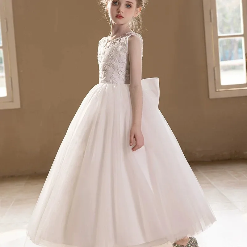 2026 Children Girls Gown Host Piano Performance Pageant Costume Formal New Flower Girl Wedding Kids Party Banquet Princess 썸네일 2