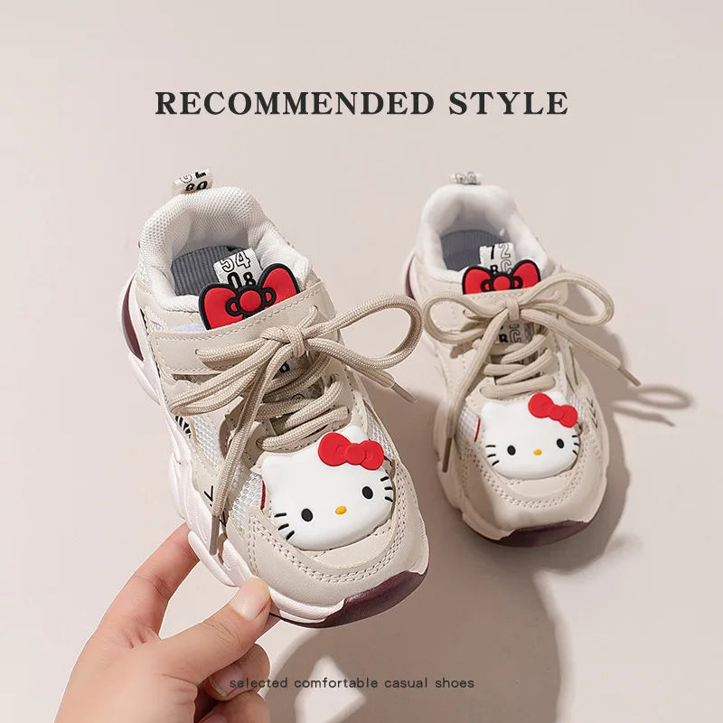 

Sanrios аниме Hellokitty спортивная обувь дышащие Мультяшные увеличивающие рост Кроссовки противоскользящие Повседневные высокие ботинки подарок для девушки
