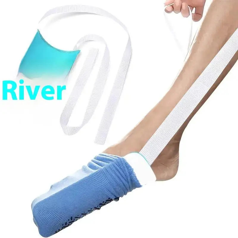1 Pcs Blue Auxiliary Sock Dressing Tool No Need To Bend Over To Dress Socks Convenient Sock Dressing Tool For Pregnant Women