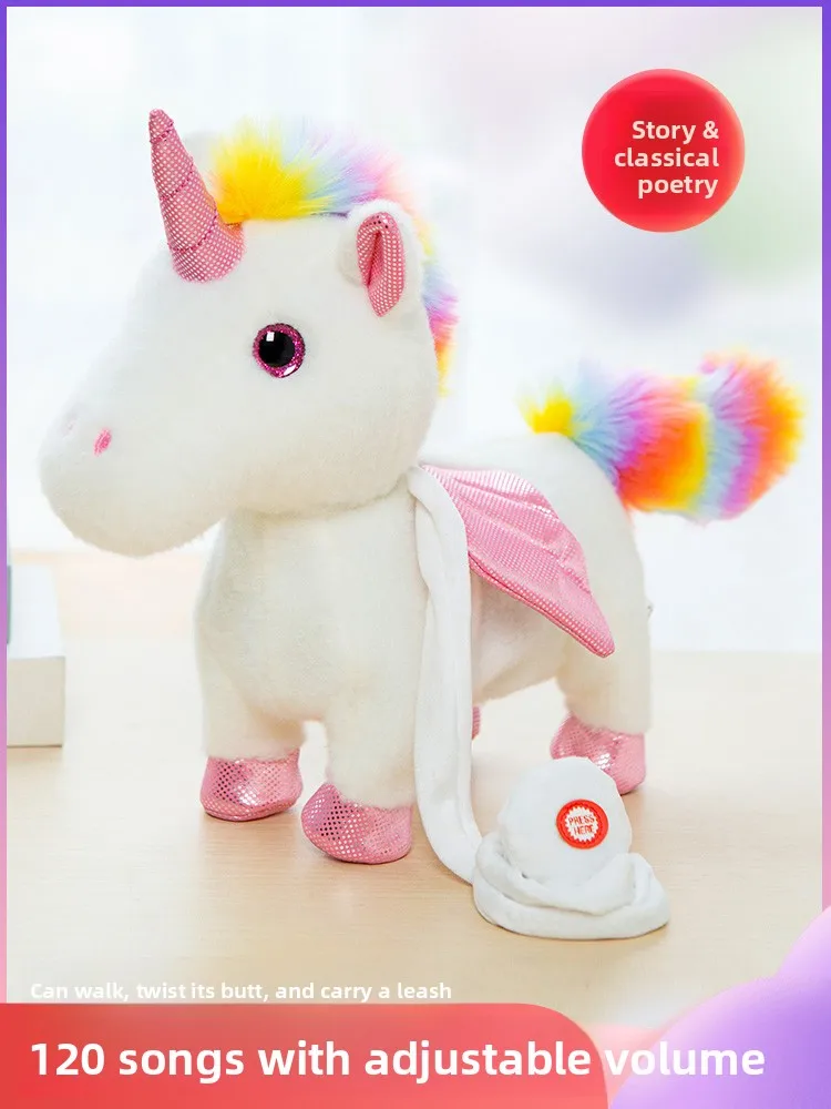 Juguete de Peluche para Niñas, Muñeca Realista, Perro de Juguete que Camina, Habla y Baila, Animal de Peluche Suave, Juguete Infantil