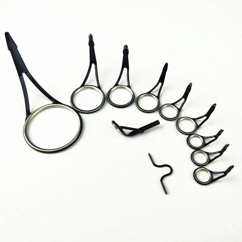 NooNRoo Stainless Steel Ring Guide Set  Spinning Fishing Rod Repair Guide Set 11Pcs/ Bag