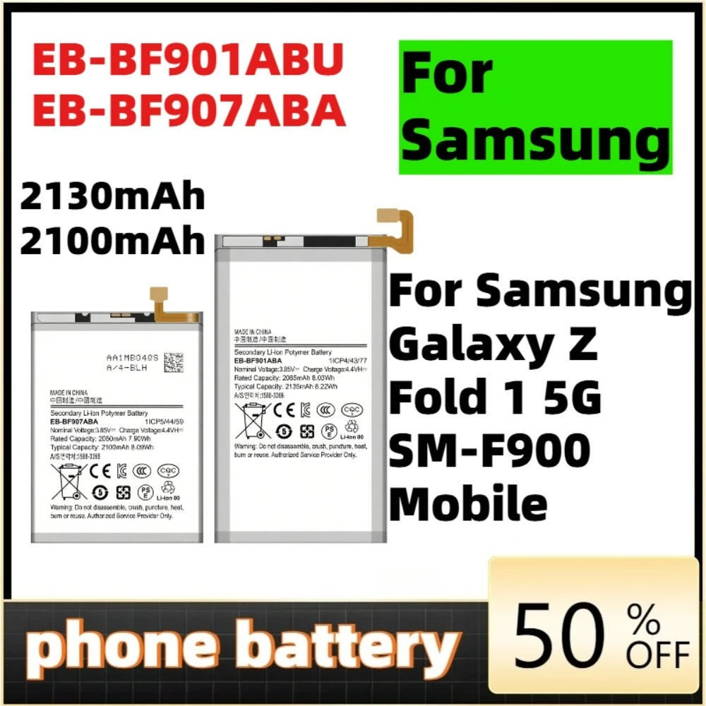 

Phone Batteries EB-BF901ABU EB-BF907ABA ( 2130mAh+2100mAh) For Samsung Galaxy Z Fold 1 5G SM-F900 Mobile