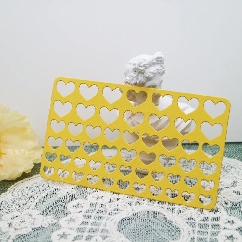 Heart Shaped Backgroun Metal Cutting Dies Embossing Handicrafts Mold Scrapbook Paper Craft Knife Mould Blade Punch Stencils Dies