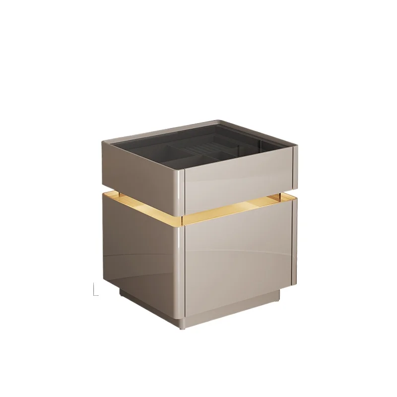 

Прикроватная тумбочка с замком Современная простая безопасная Многофункциональная прикроватная тумбочка Легкая роскошная спальня Креативное хранилище