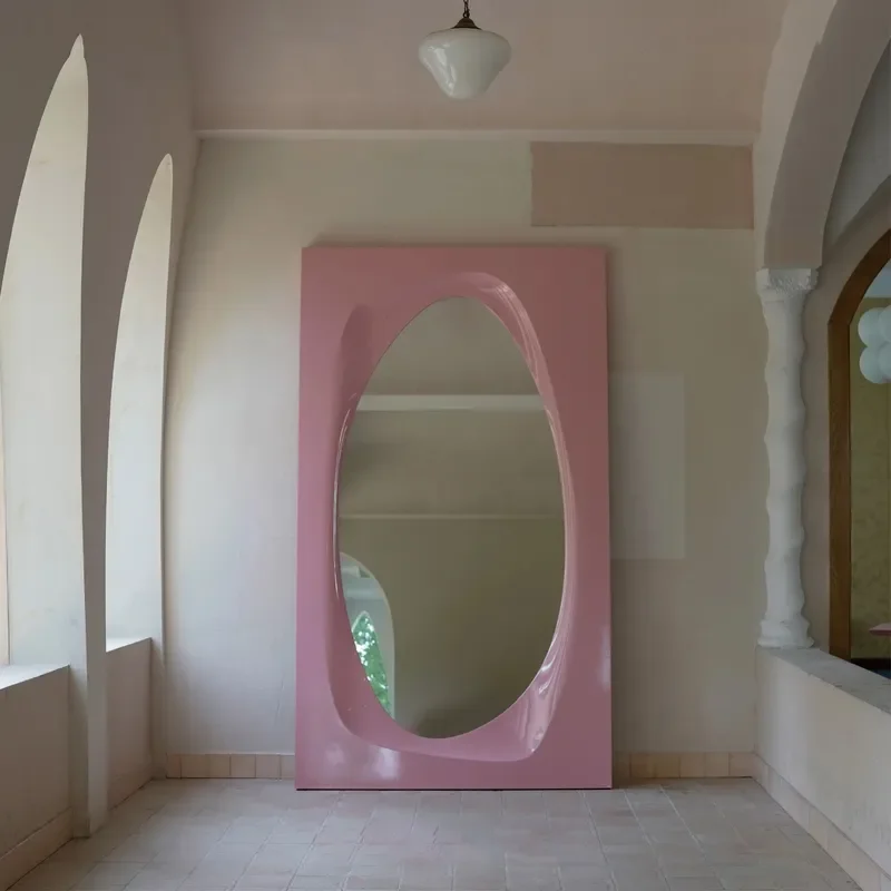 Oversized Floor Mirror High Definition Ultra White Explosion Proof Full Length Mirror for Clothing Store and Home Decor