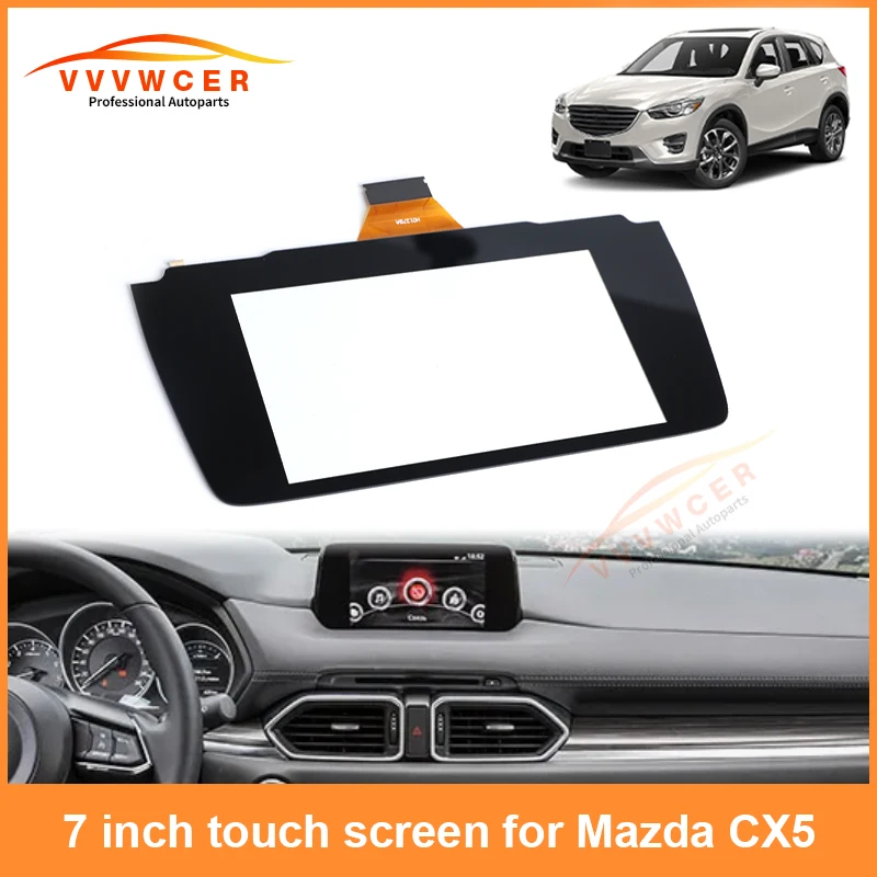 

7 Inch 50 Pin Touch Screen Glass Digitizer For 2017 2018 2019 2020 2021 Mazda CX5 Car DVD Player Navigation Parts