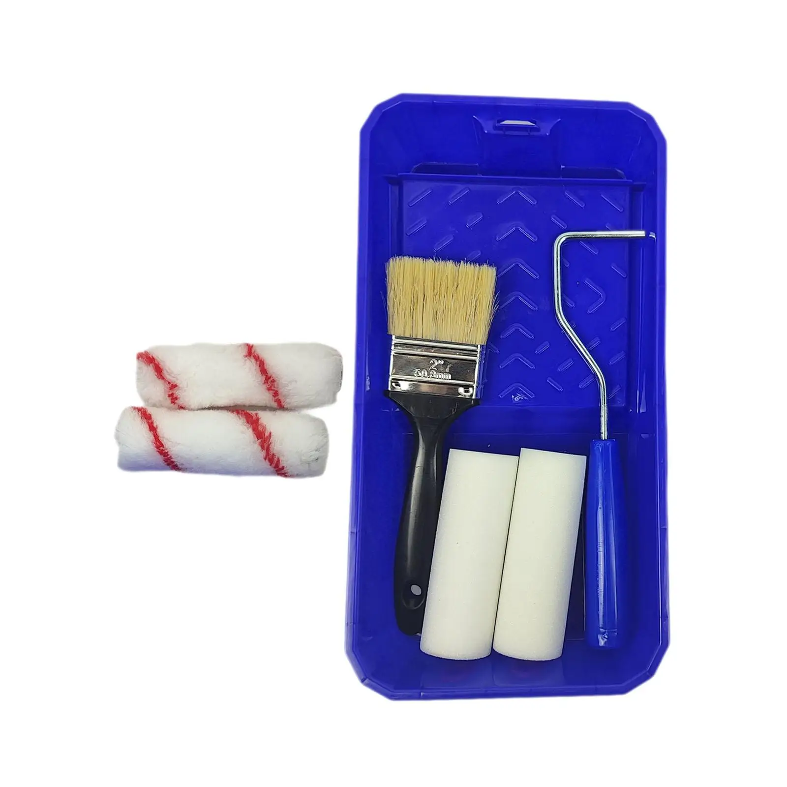 Paint Roller Brush Kits Easy to Grip Smooth Flooring Roller Manual Tool Multiuse for Door Office Household Painting Accessories