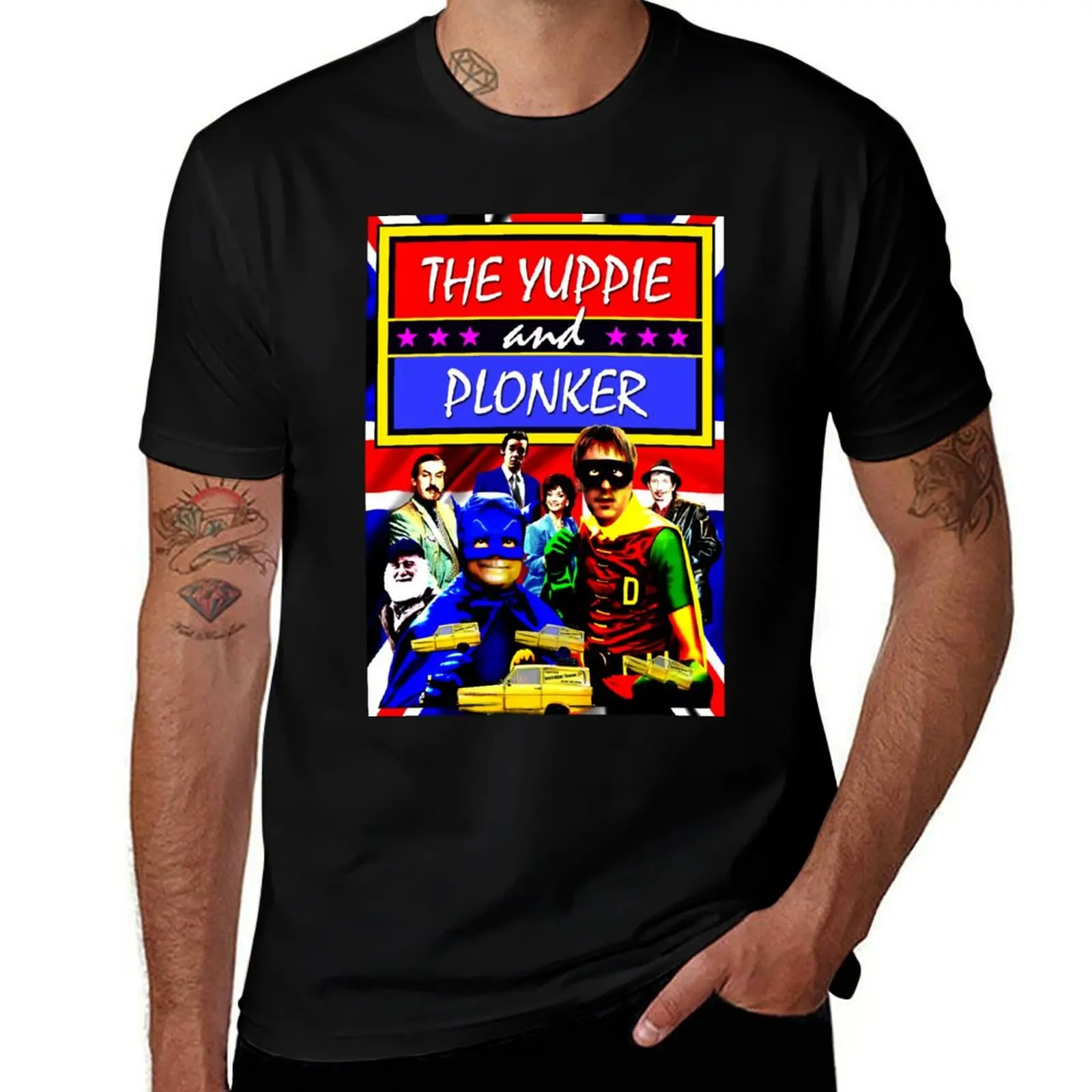 The Yuppie And Plonker British Classic Comedy 1980s V1b T-Shirt Casual Trendy Short Sleeve T-Shirt