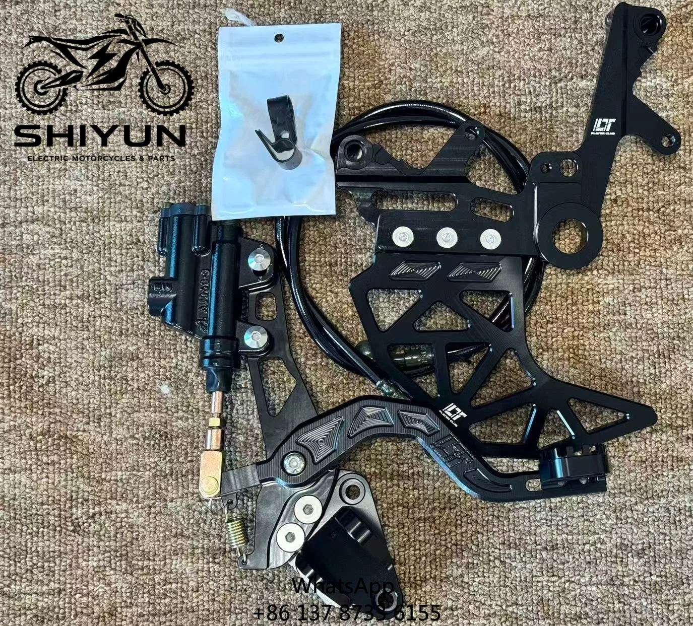 

Strengthened Aluminum Alloy Business/Luxury Foot Pegs Dual Caliper Brake Bracket For Ultra Bee Left Motorcycle