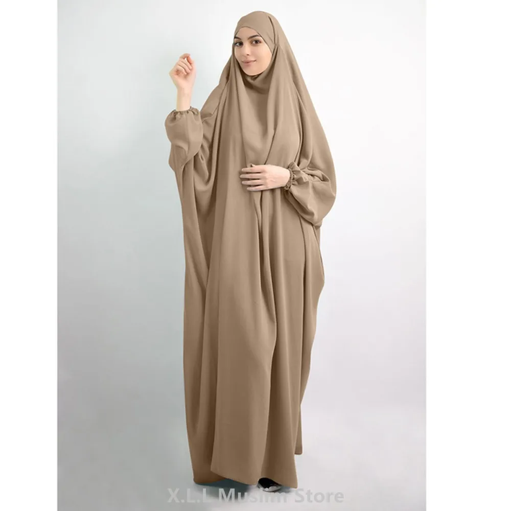 Eid Hooded Muslim Women Hijab Dress Prayer Garment Full Cover Dubai Turkish Ramadan Jilbab Abaya For Womens Islamic Clothes