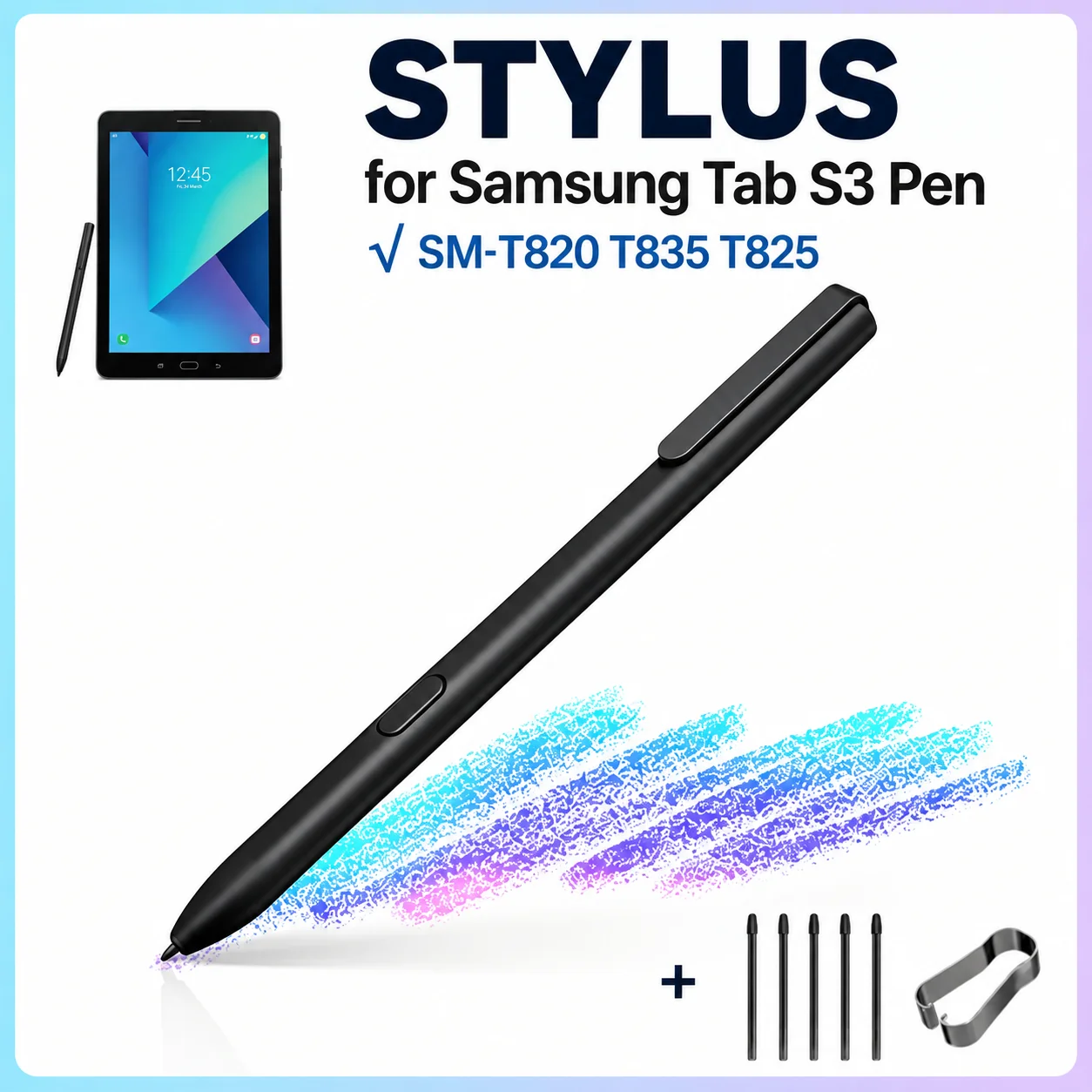 Tablike Touch Screen S3 Tablet Stylus Pen Sensitive Smooth S Pen Replacement Pencil for Samsung Galaxy Tab S3 SM-T820/T825/T827