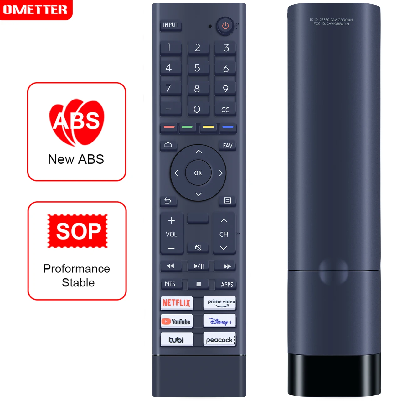 Télécommande pour Smart TV Hisense ERF3J80H, U6G, 55U6G, 50U6G, 65U6G, 75U6G, 50U68G, 55U68G, 65U68G, 75U68G, A6G, 75A6G, 43A6G, 50A6G, 55A6G