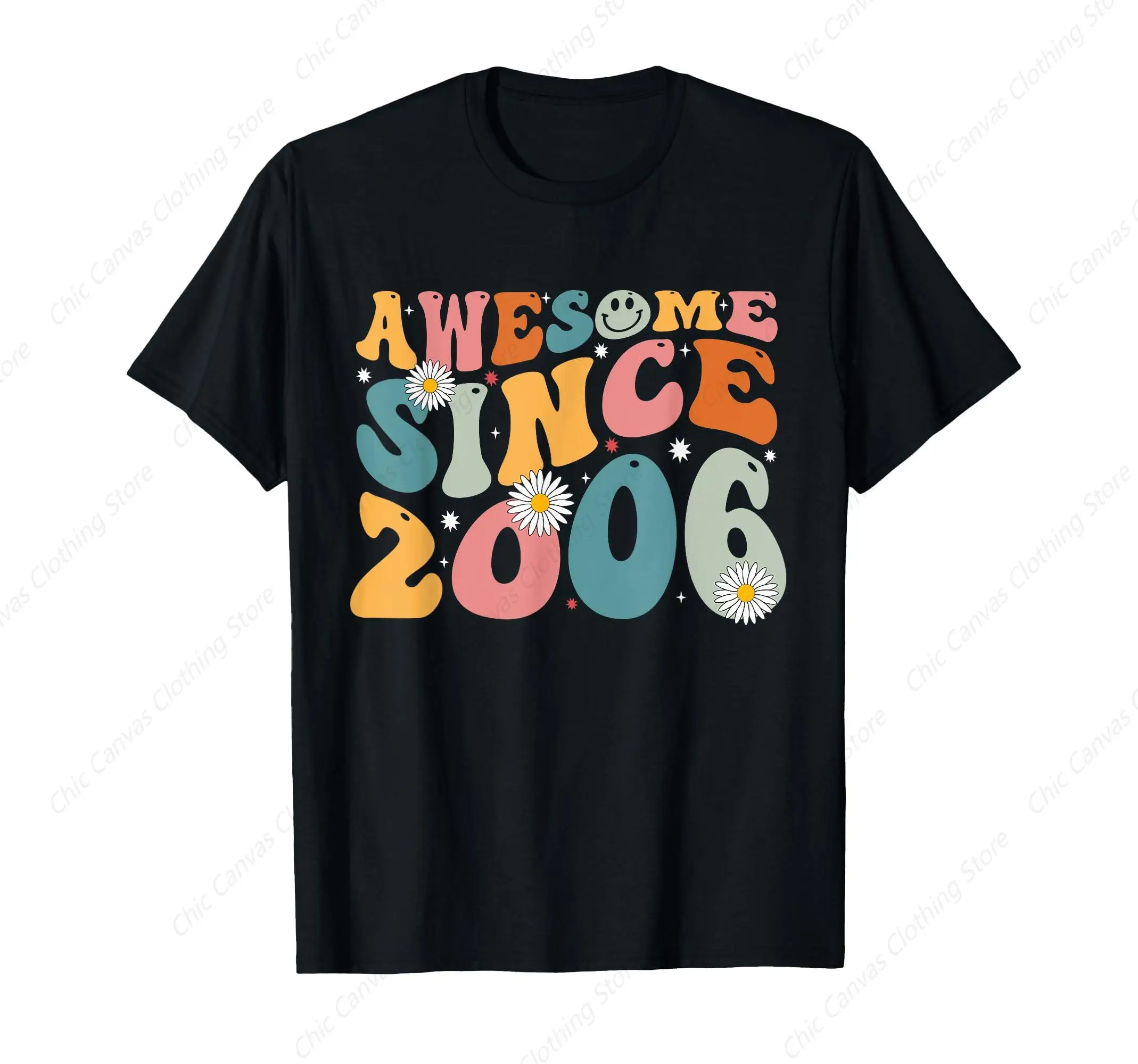 

Since 2006 A Vintage Gift For The 19th Birthday Was Born With A Fun Black T-Shirt And A Fitted Casual Shirt Made Of Pure Cotton