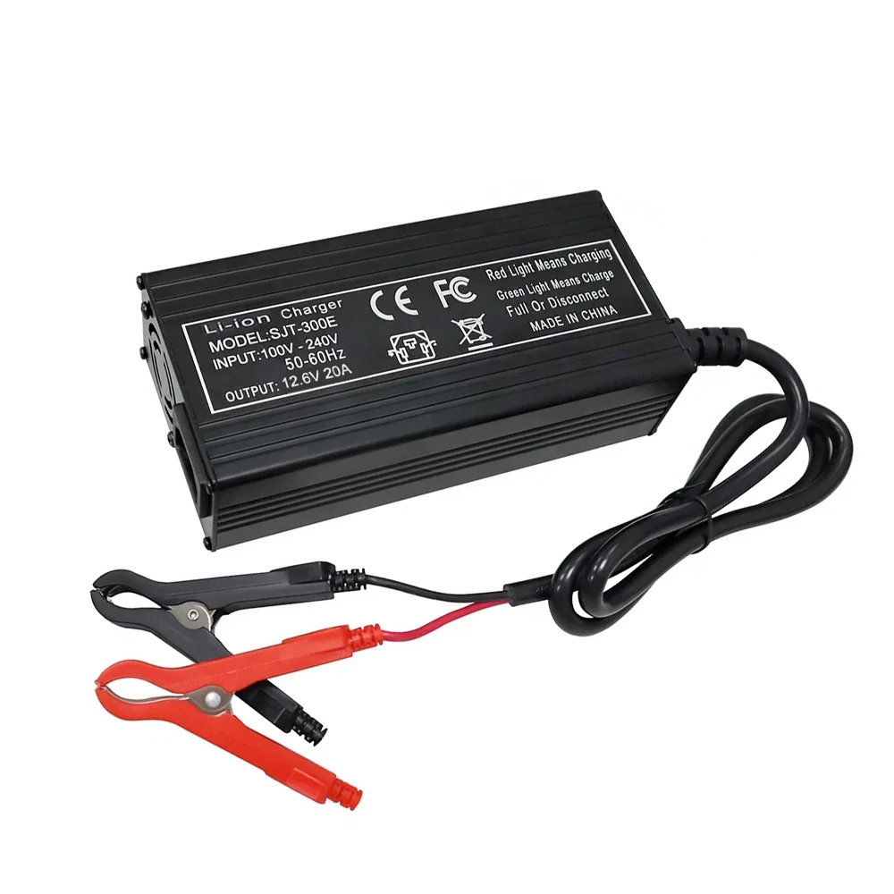 12.6V 20A Li-ion Battery Fast Charger For 3S 12V 10.8V 11.1V Touring Car RV Energy Storage Iron Solar System Lithium Battery