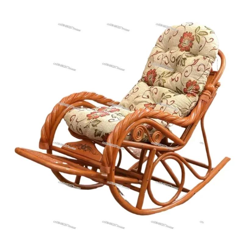 Vine Chair, Rocking Chair, Rattan Weaving Rocking Leisure Chair, Backrest  Afternoon Nap, Indoor Lazy Person