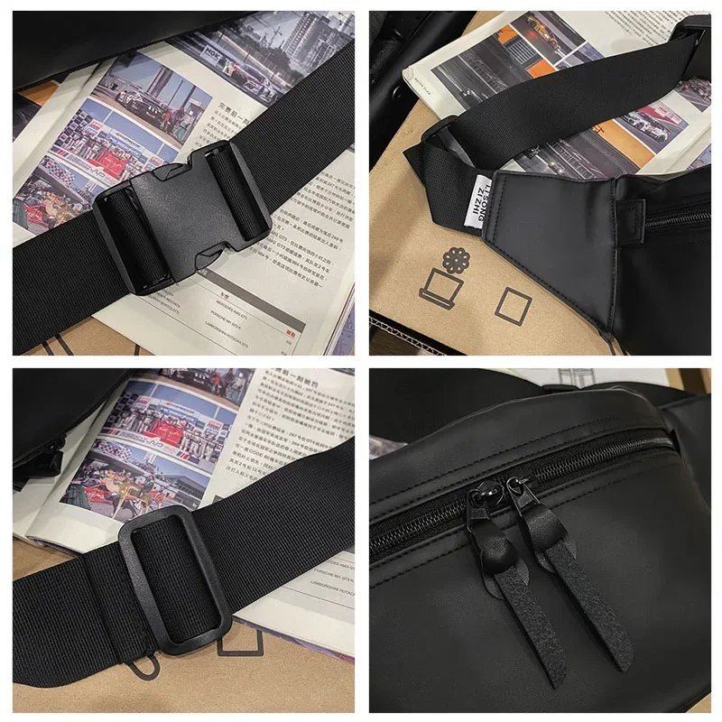 PU Leather Belt Bag Fashion Trend Waterproof Shoulder Bag Waist Bags Street Hip-hop Fanny Pack Phone Pack
