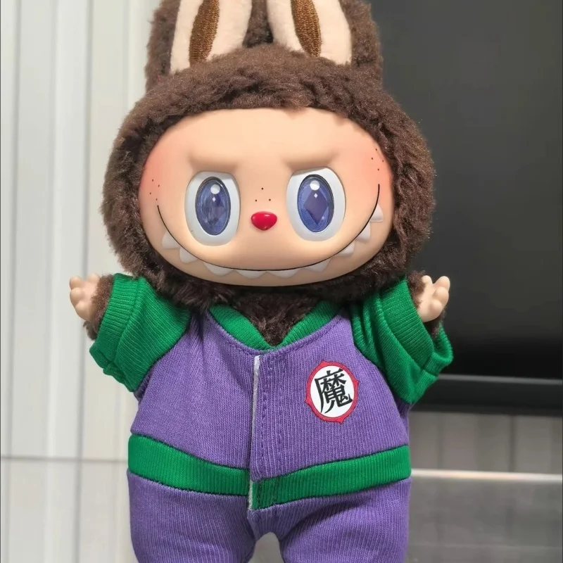 Animado Dragon Ball série 15 17 cm pour Labubu Anime Boneca Roupas Conjunto bricolage pistolet écouteurs multicolore vêtements accessoires