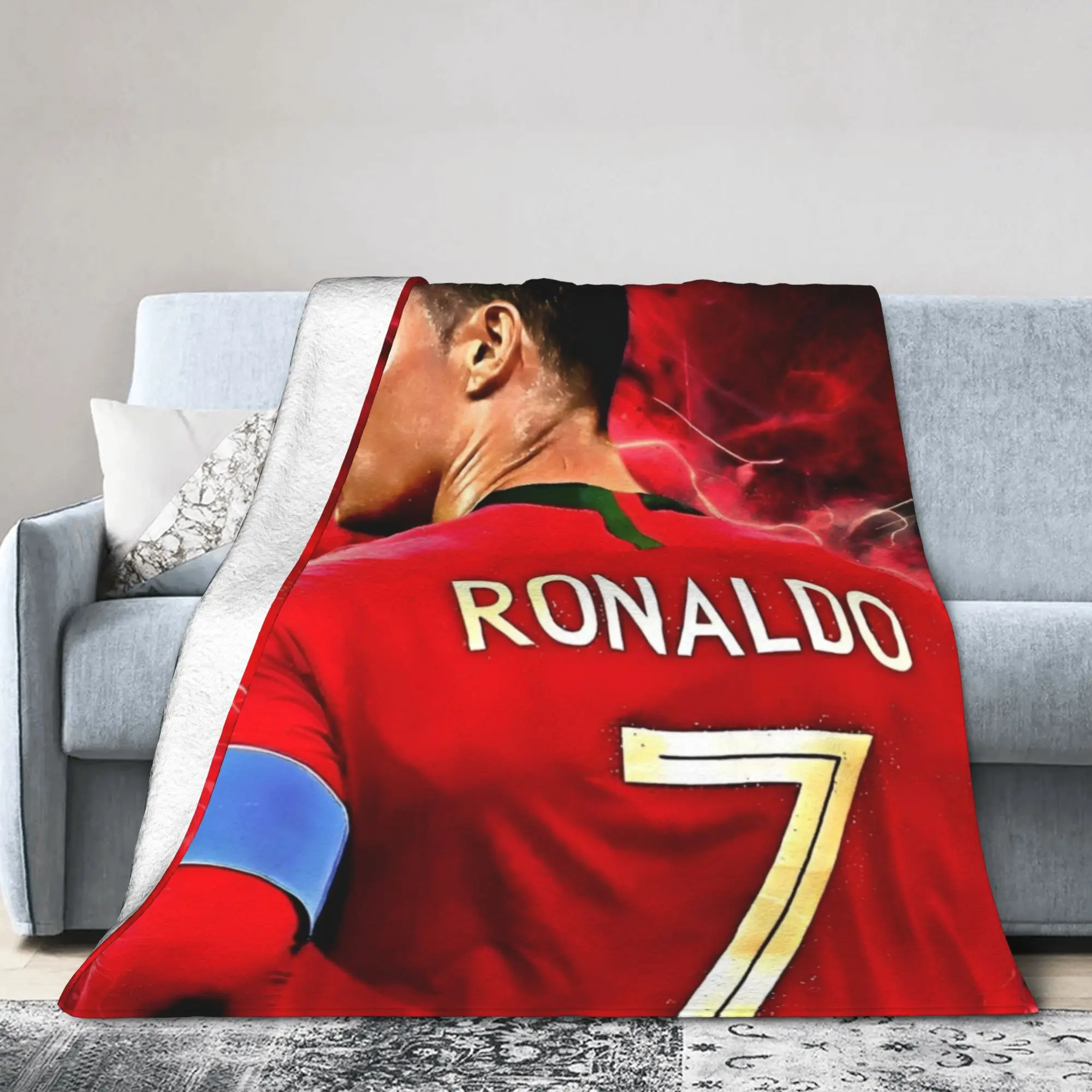 CR7 Blanket Ronaldos  Wool Funny Warm Throw Blankets for Home Textile Decor