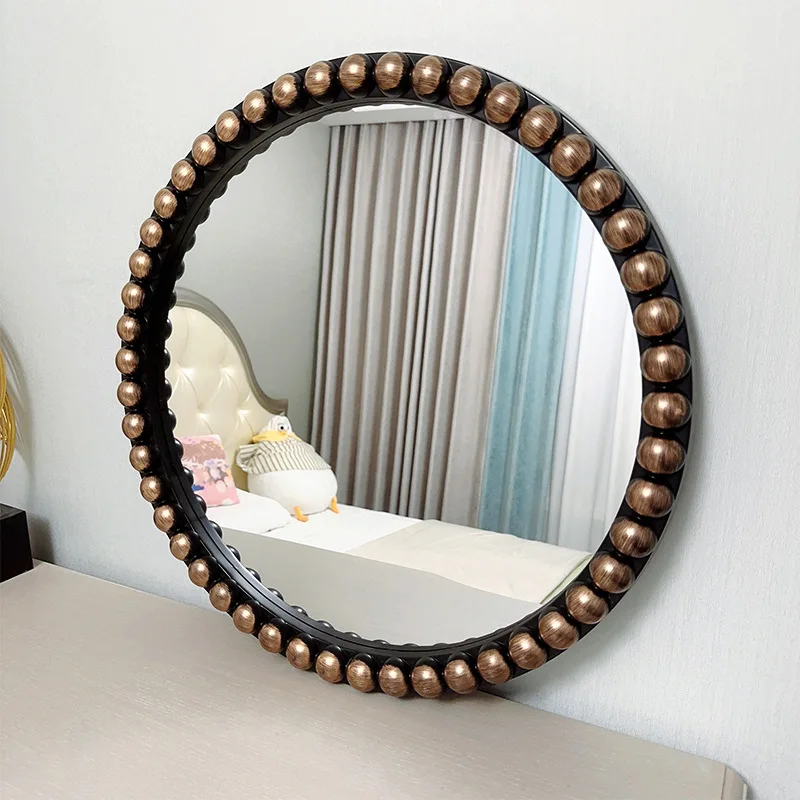 DSA simple creative bathroom wall hanging round makeup mirror bathroom wall hanging bathroom decorative mirror