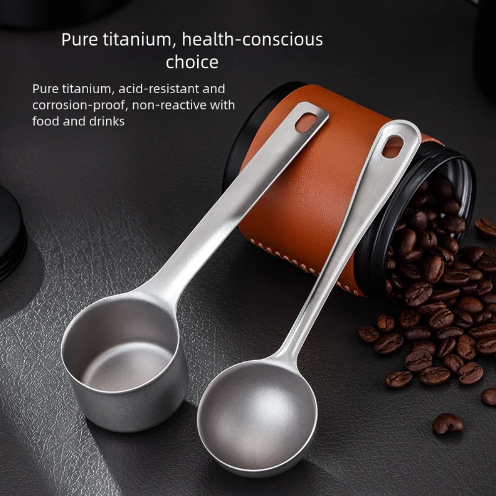 Titanium Tablespoon Coffee Scoop with Long Handle Suitable for Accurate and Consistent 1 Tablespoon Coffee Brewing