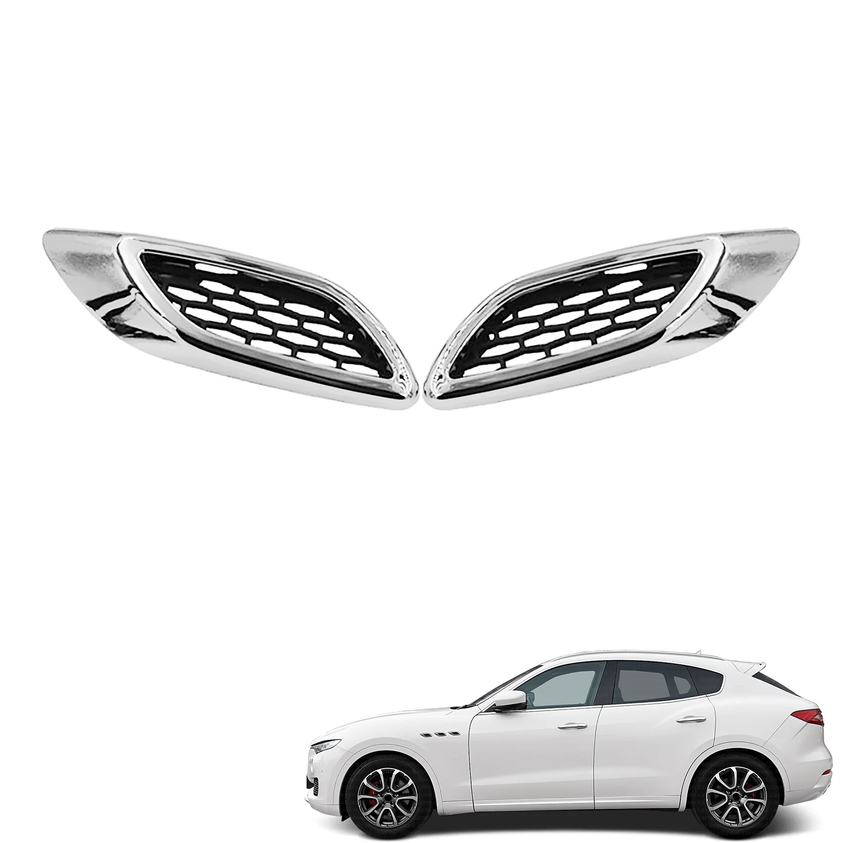 670065952 Car Left Side Vent Air Flow Intake Hood Fender Vent Bonnet Cover for Maserati Levante 2016-2021