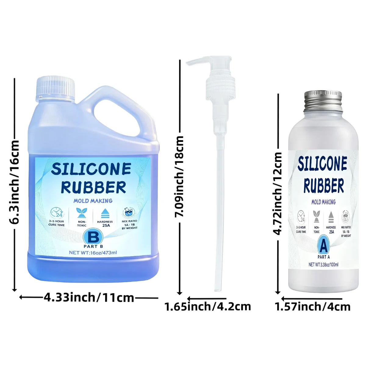 Blue Mold Making Silicone, Resin Silicone Mold DIY Tool, Holiday Crafting 1:1 Mix, For Handmade Casting Decor