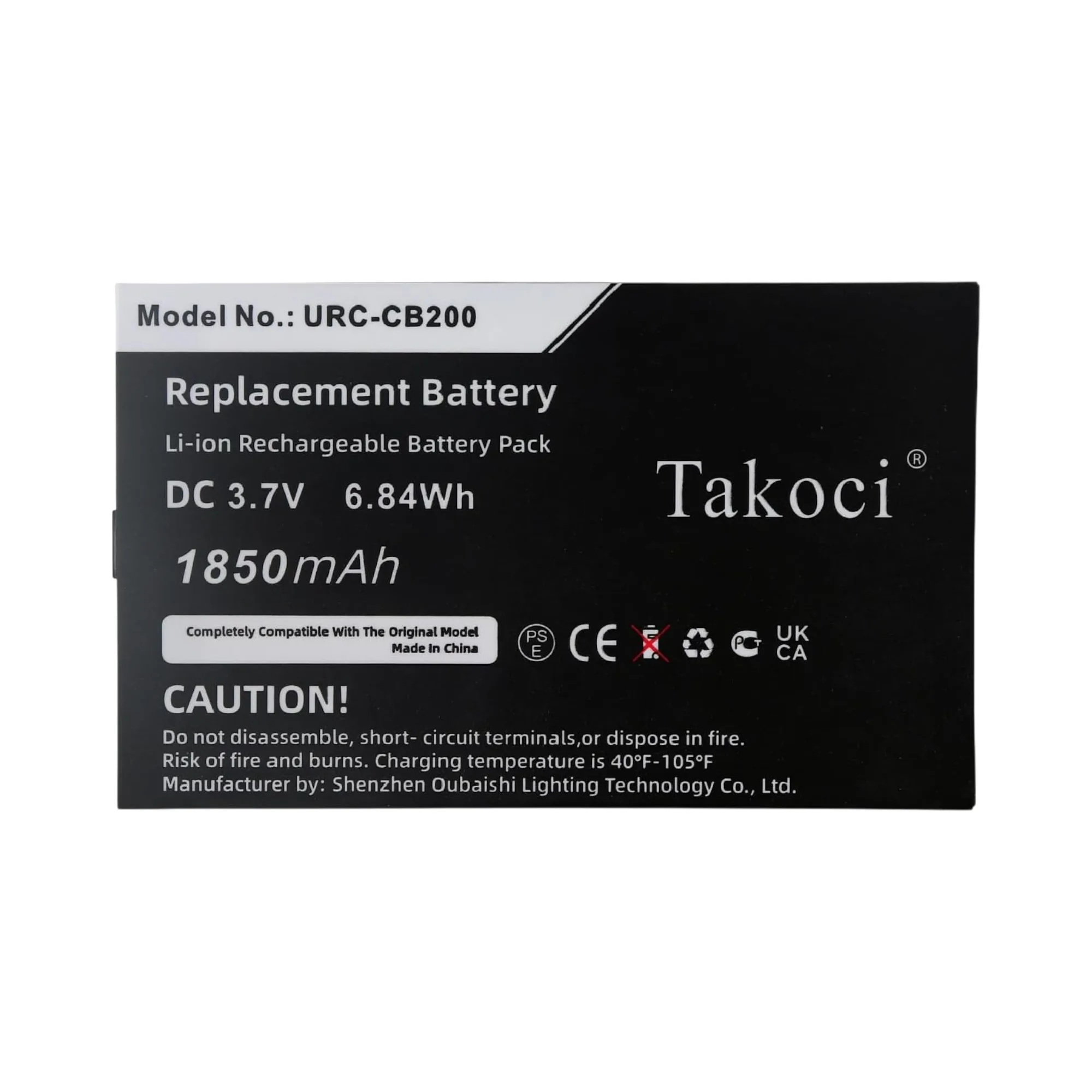 

Replacement Battery 1850mAh for Sonos CB200, CB200WR1, CR200, Controller 200, Controller CB200 URC-CB200, 01000000118