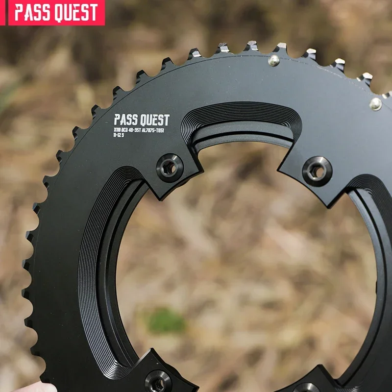 PASS QUEST X110 BCD power meter  Sprocket crankshaft set black Round  support 11or 12s regular chains for Road bike