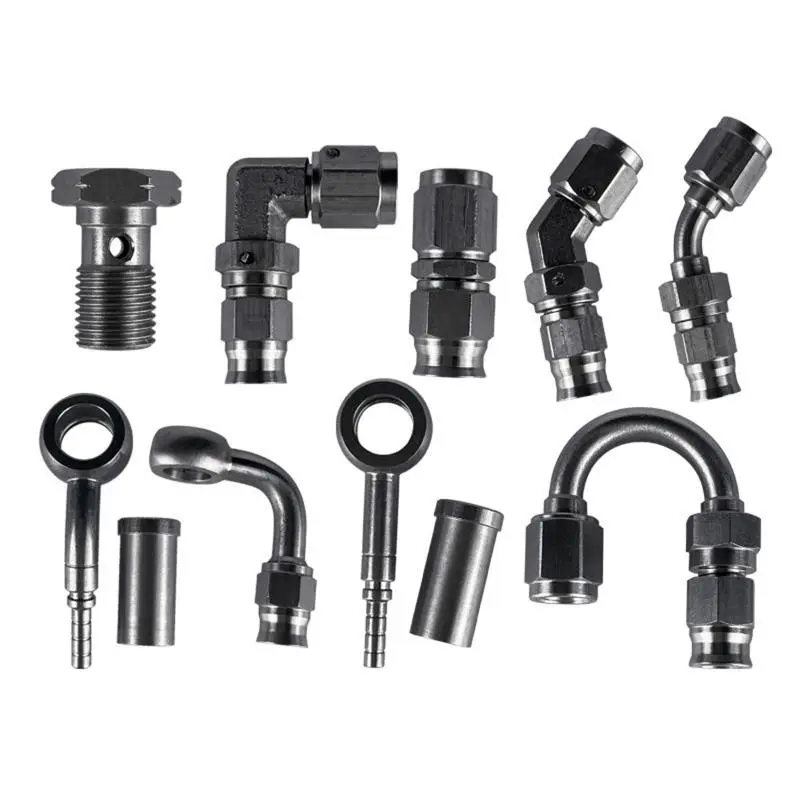 Motorcycle Fittings Adaptor Brake Hose Oil Line End Straight Adapter