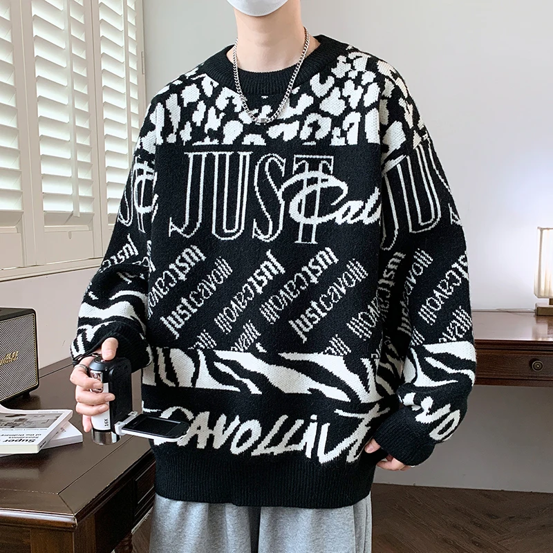 Autunno/Inverno uomo maglione lavorato a maglia pullover a righe stampa maglione girocollo designer qualità abbigliamento casual da uomo maglione