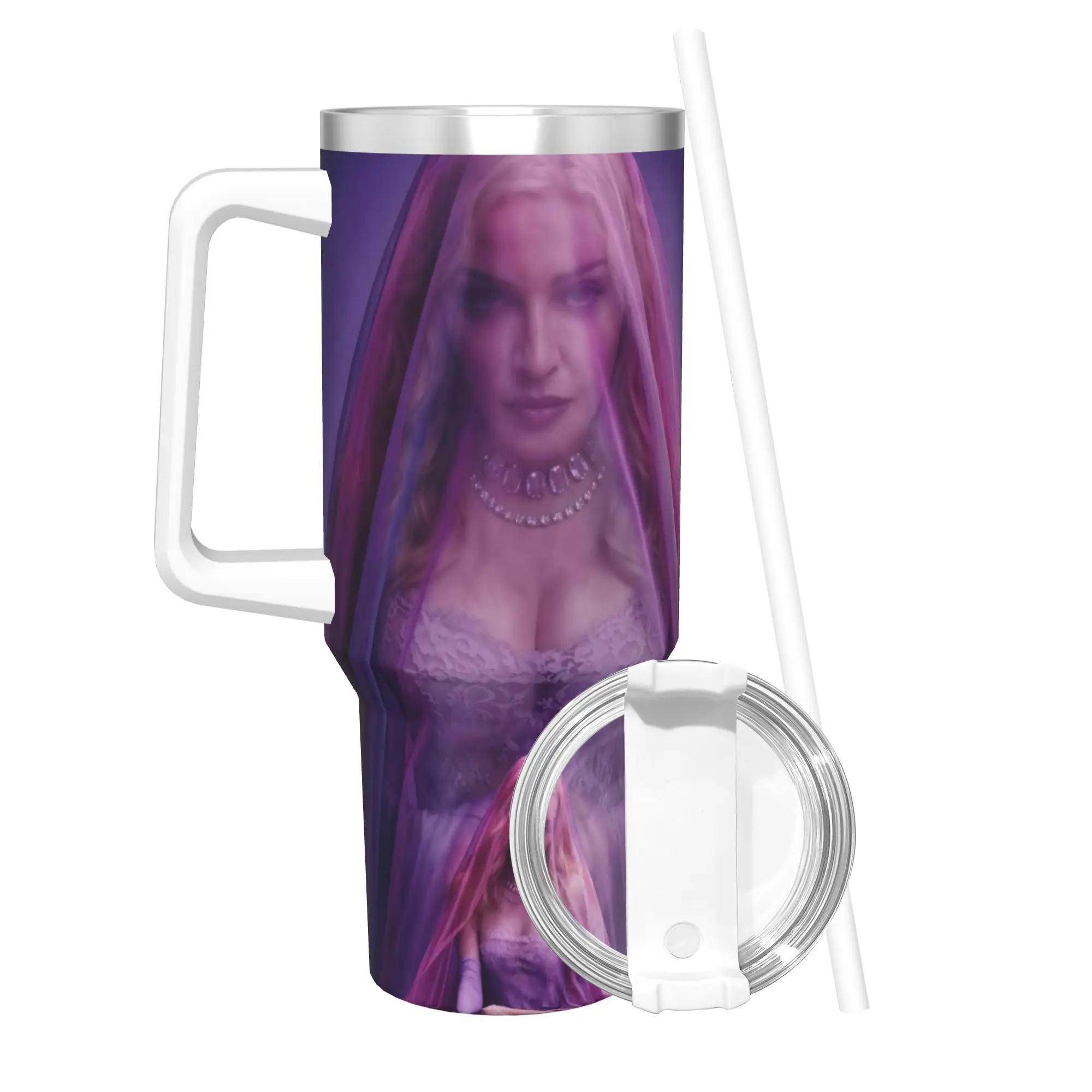 M-Madonnas Confessions II 40oz Tumbler Stainless Steel Double Wall Vacuum Insulated  Tumblers Cup With Straw