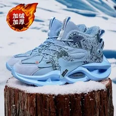 

Закадка зимней баскетбольной обуви, противоскользящая спортивная обувь для соревнований по баскетболу. Добавление флисовых кроссовок для мужчин.