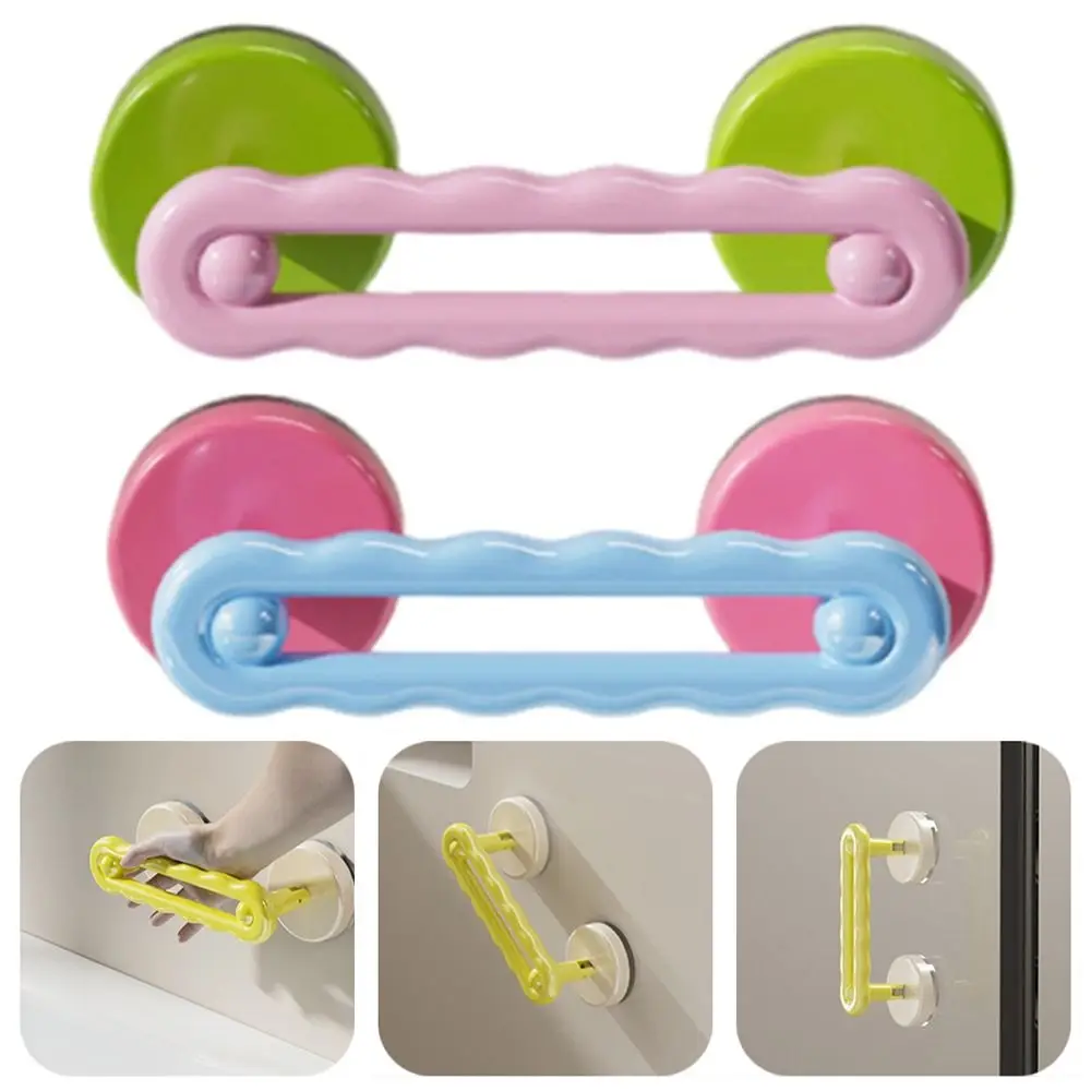

Anti-slip Shower Bathtubs Handle Waterproof Offers Safe Grip Suction Cup Door Handle No Drilling Easy To Install