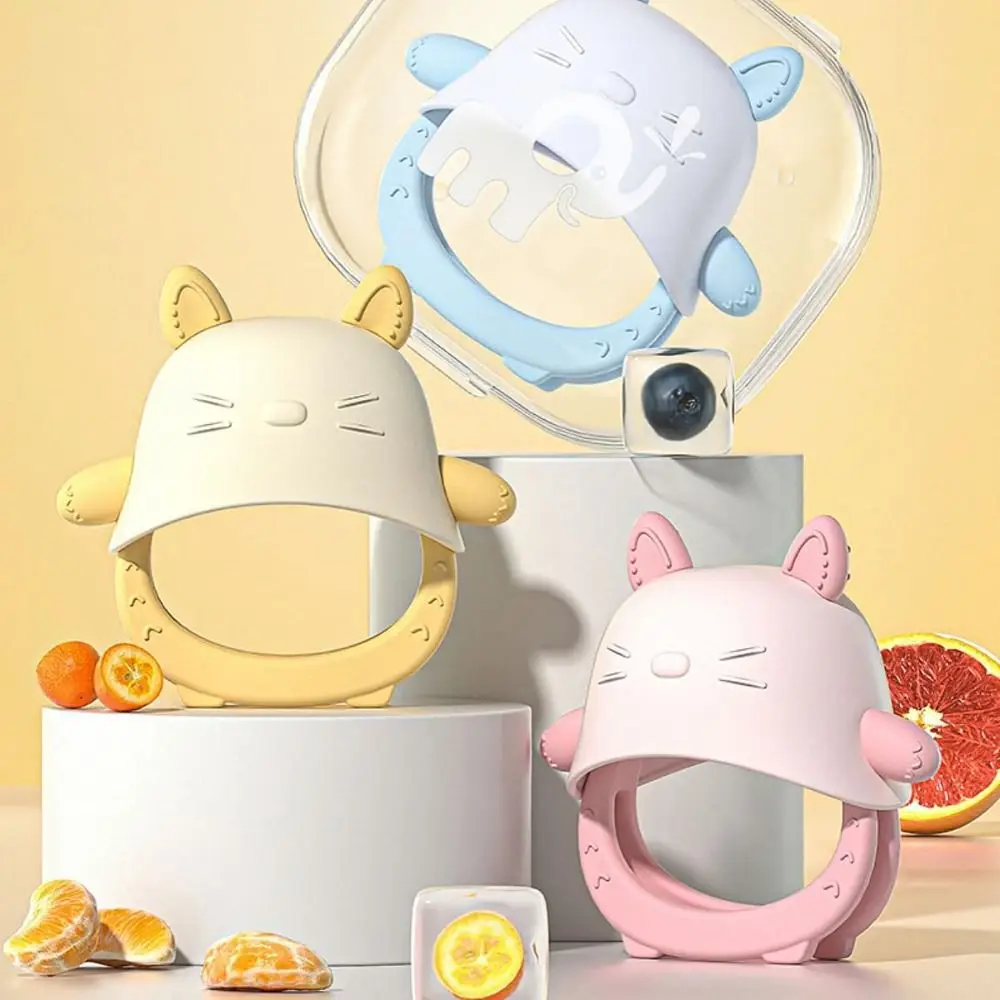 

Food-Grade SiliconeTeething Mittens with Adjustable Strap Anti-Sucking Glove Chew Toy Soothes Gum Discomfort Soft Baby Tooth Gel