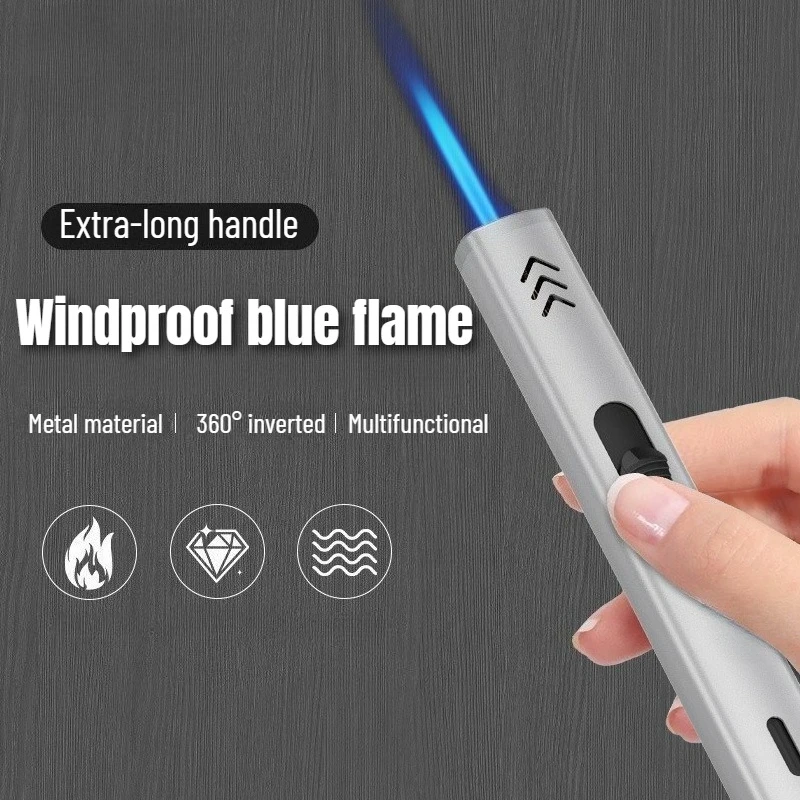 

Metal Long Outdoor Extended Direct Punch Butane Ignition Gun Windproof Blue Flame Lighter Household Kitchen Gas Stove Igniter