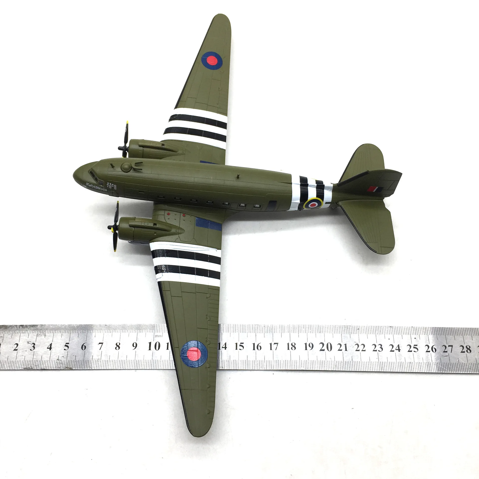 Scala 1/100 Modello Pressofuso In Lega C-47 DC3 Modello di Aereo Da Trasporto Modello di Aereo Kit Per Costruire Aerei Decorazione Collezione