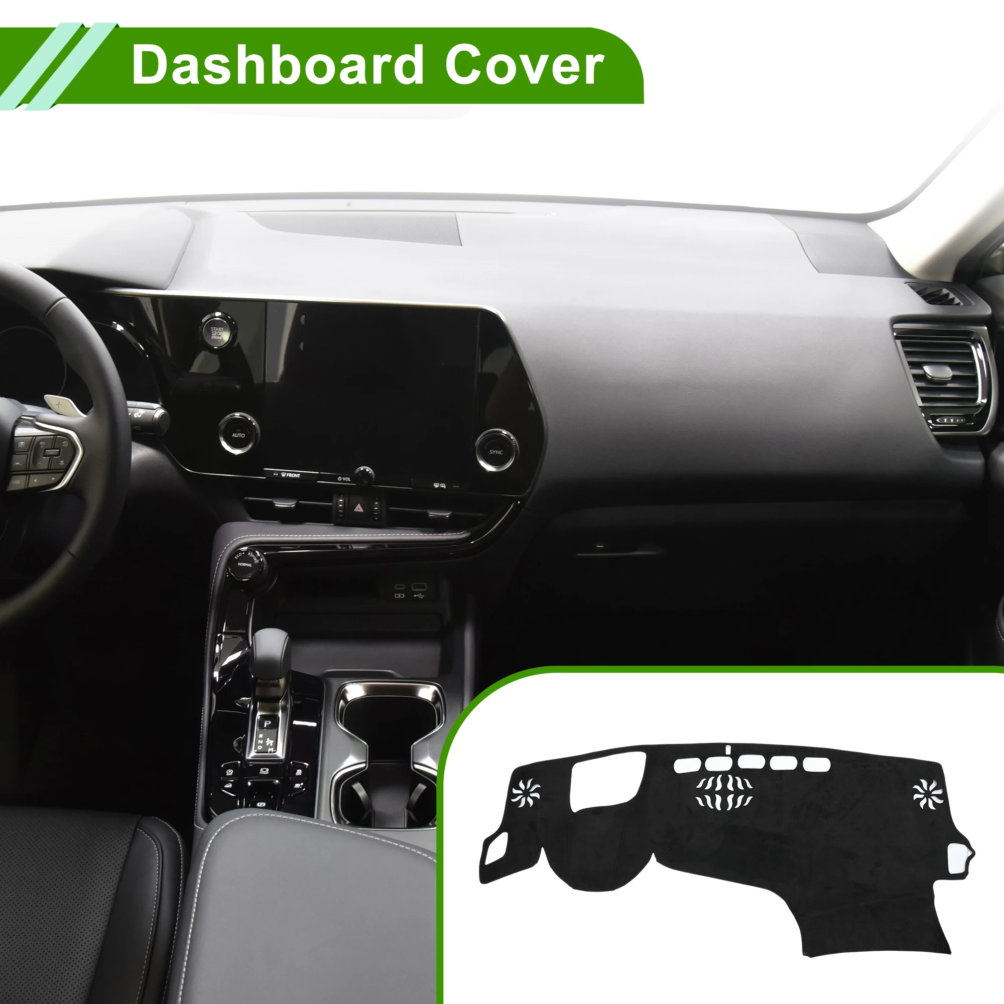 

UXCELL Dashboard Cover for Lexus NX NX 250 2022-2024 with Hud Suede Black 1 Pc