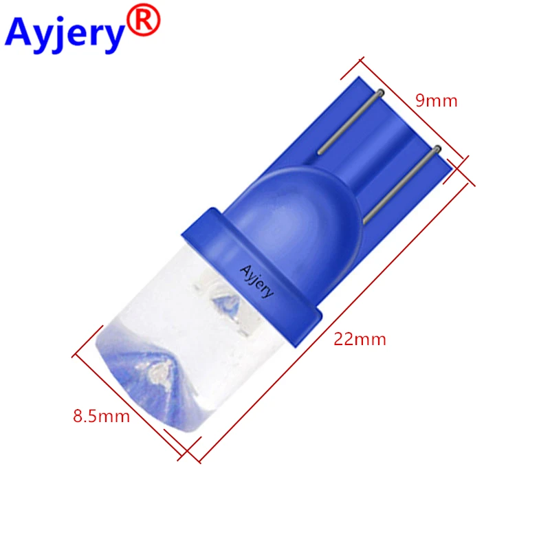 Ayjery 10pcs DC 12V W5w  T10 194 168 Concave Lens Led Bulb Car Pinball Machine Game Light White Red Blue Green Amber Car Light
