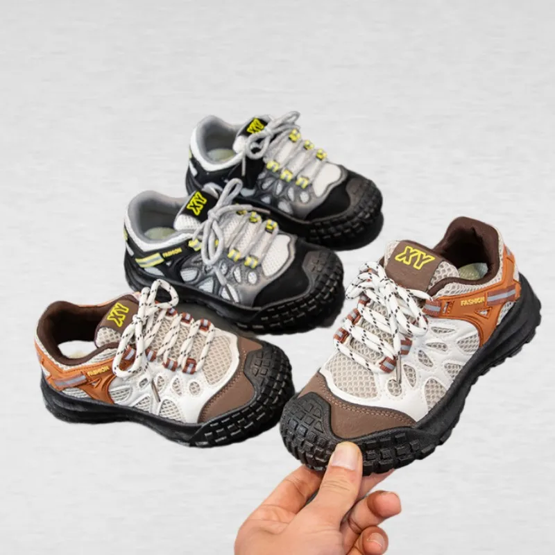 

New Children's Sports Shoes Spring and Autumn Fashion Trend Casual Shoes Boys and Girls Mesh Breathable Outdoor Running Shoes