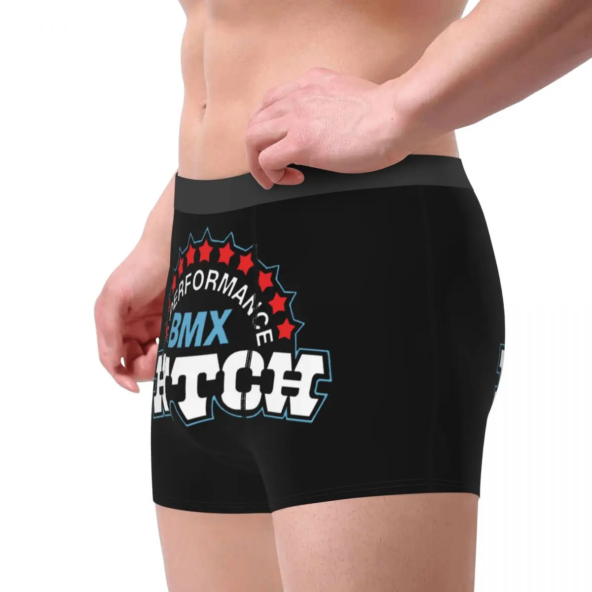 الملاكم السروال السراويل Hutch مرحبا الأداء BMX أحمر أبيض أزرق أسود تيم القاضي سراويل الذكور ملابس داخلية جيدة التهوية للرجال أوم #4