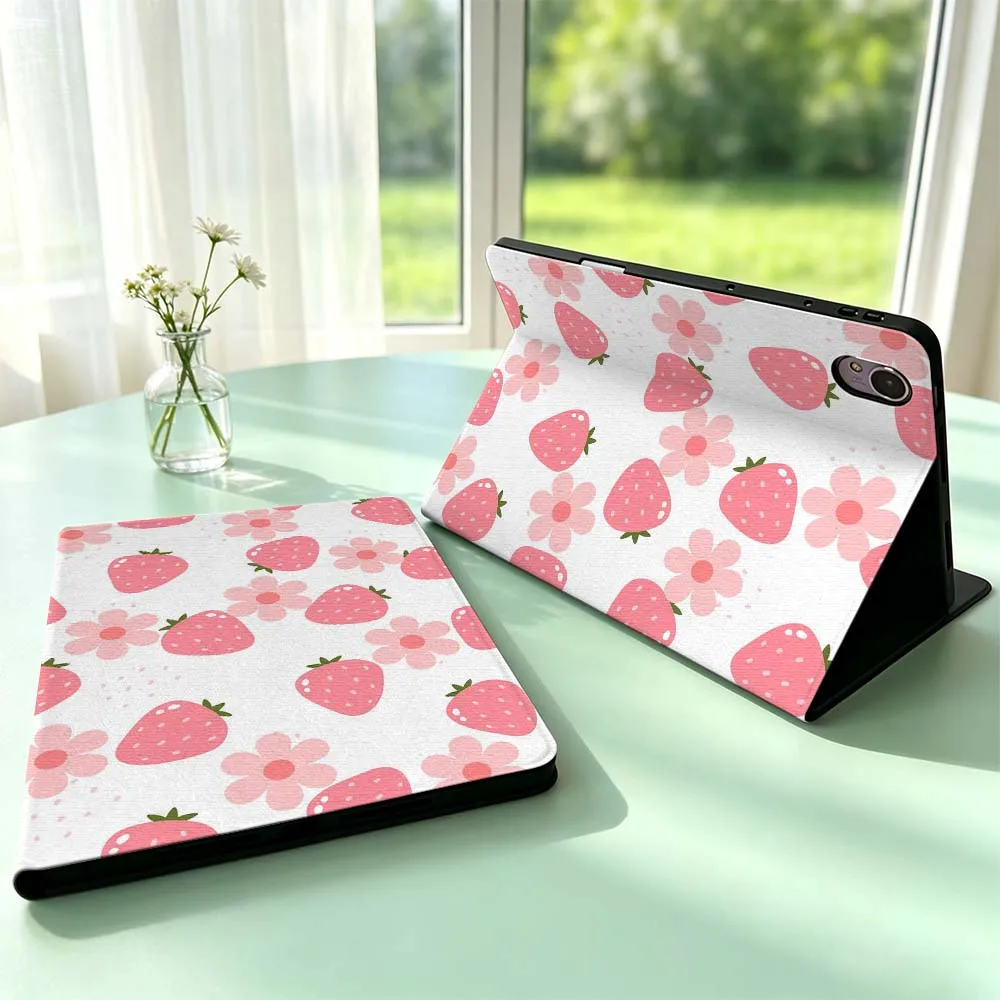 Strawberry Digital Pen Tray For Huawei MediaPad MatePad Honor Pro V6 9 V8 X9 X 10 13.3 12.3 11 11.5 Inch Tablet Case