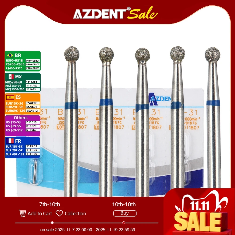 стоматологические алмазные боры среднего размера FG 1