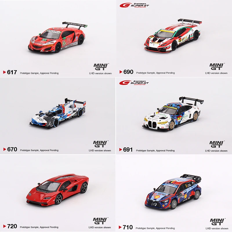 MINI GT 1/64 Modello in lega Decorazione auto 720 Lamborghini 670 BMW Auto Diecast Modello di veicolo giocattolo