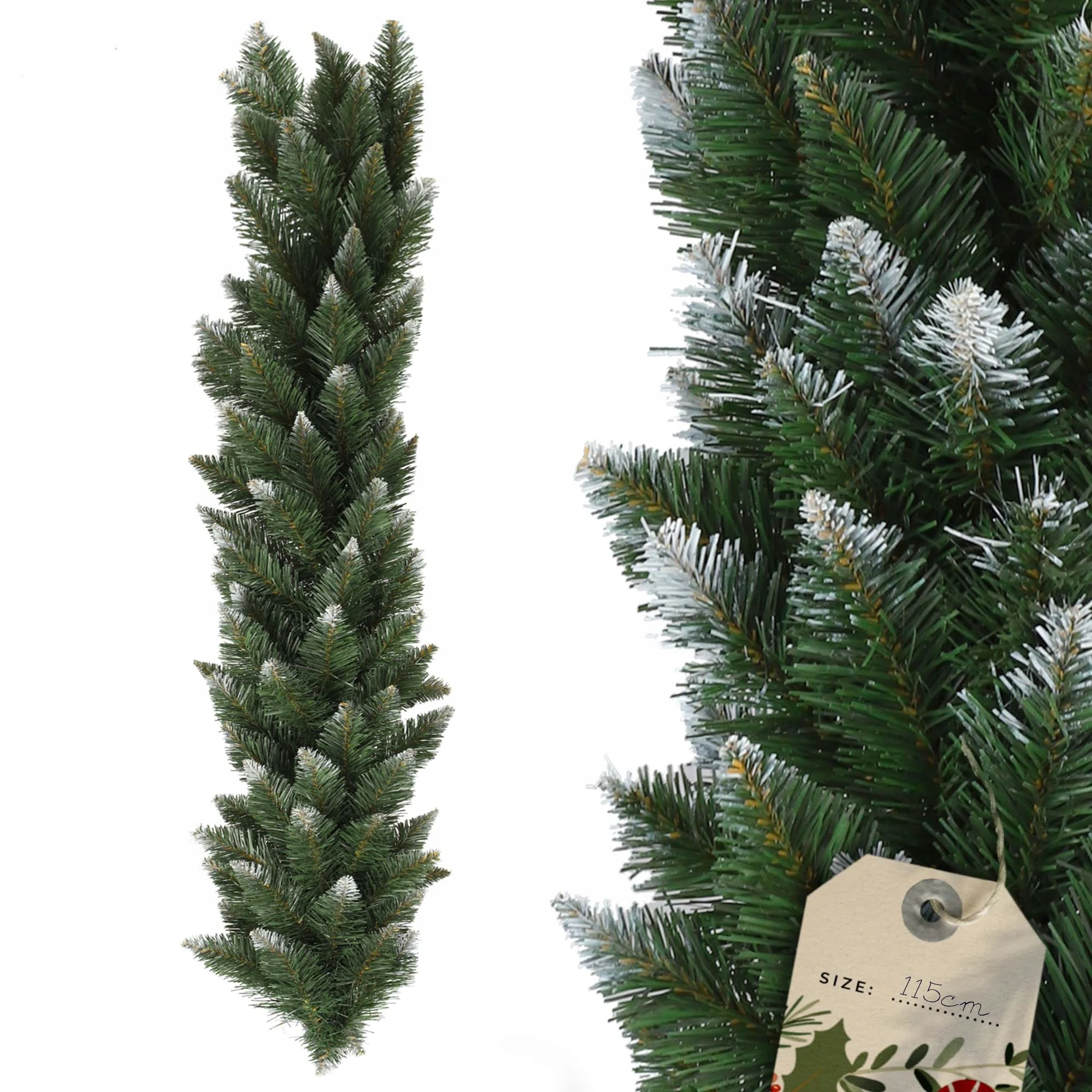 Kadax Kerstboom Slinger 110 Cm Met Sneeuw Bedekt